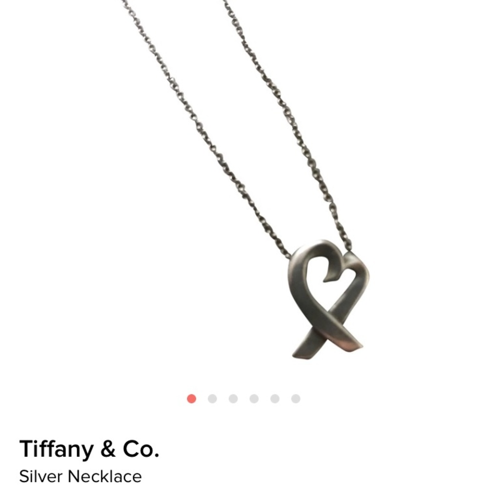 Tiffany & Co. cross heart silver necklace
